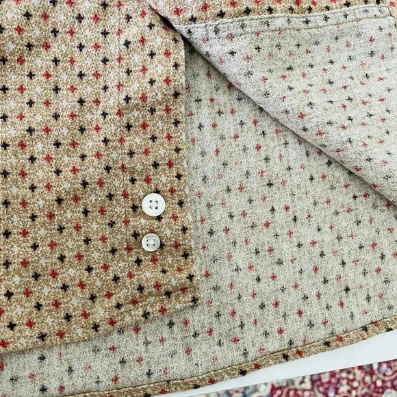 Cambridge Classics Shirt L Short Sleeves Linen Cotton Vintage Look Button Up - Picture 9 of 11